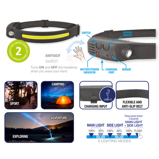 LED Сензорска Челна Лампа Commel