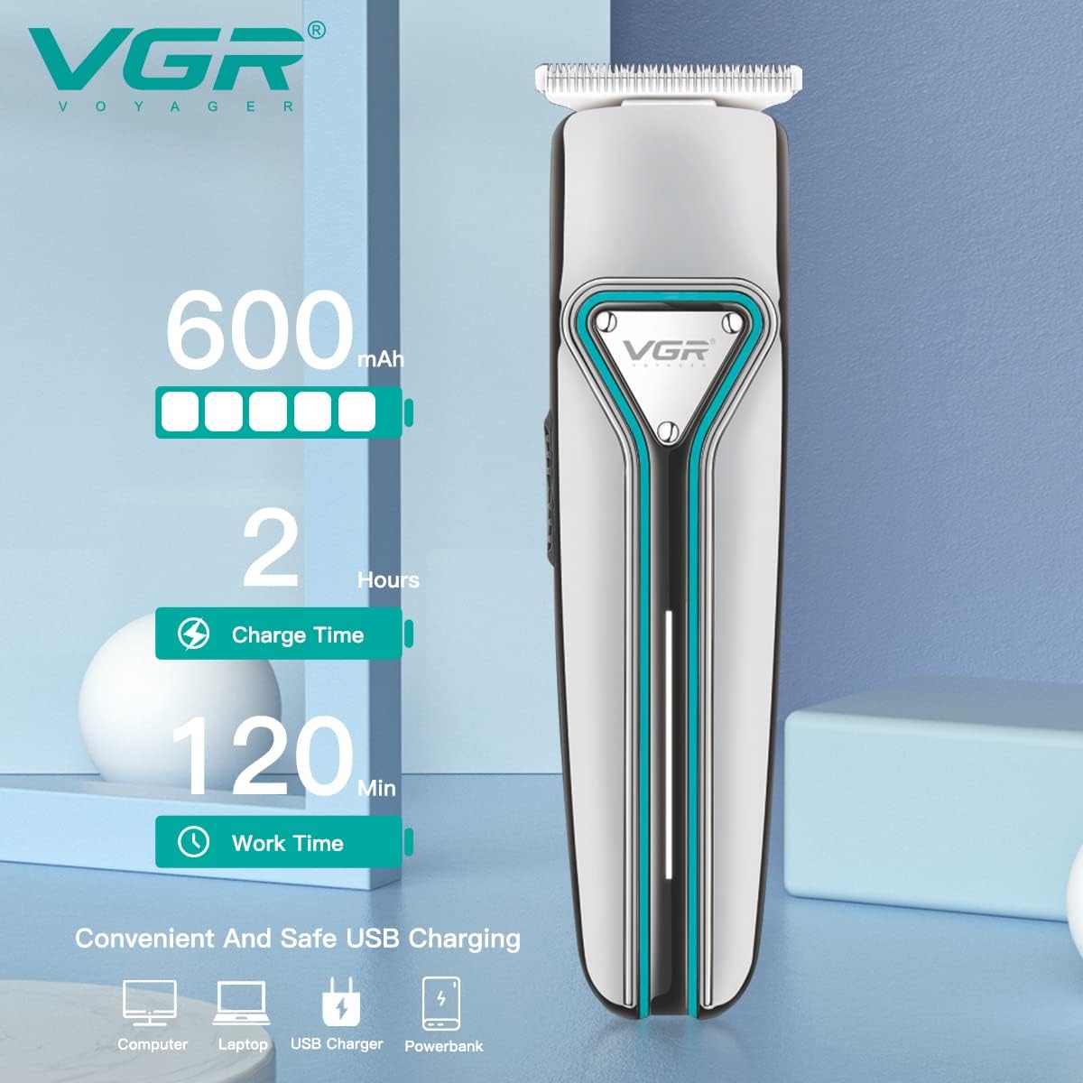 VGR V-008 Professional – Машинка за шишање и тример за брада