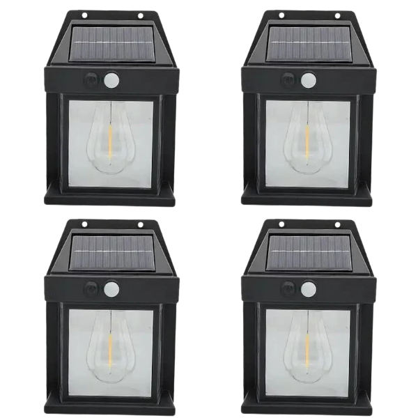 4 Соларни Ѕидни Лампи со Сензор за Движење