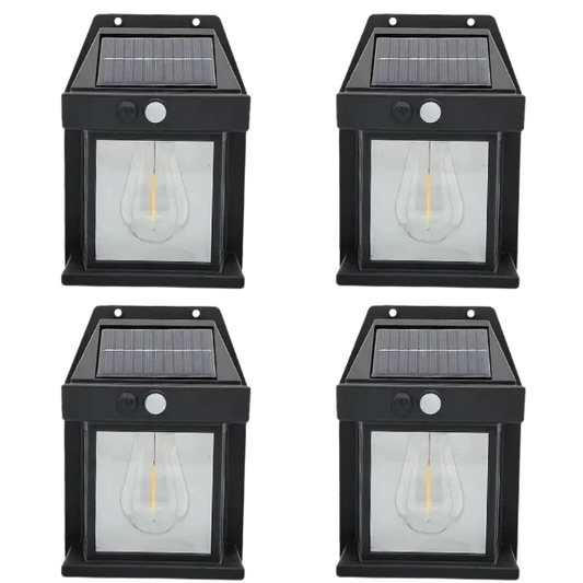 4 Соларни Ѕидни Лампи со Сензор за Движење